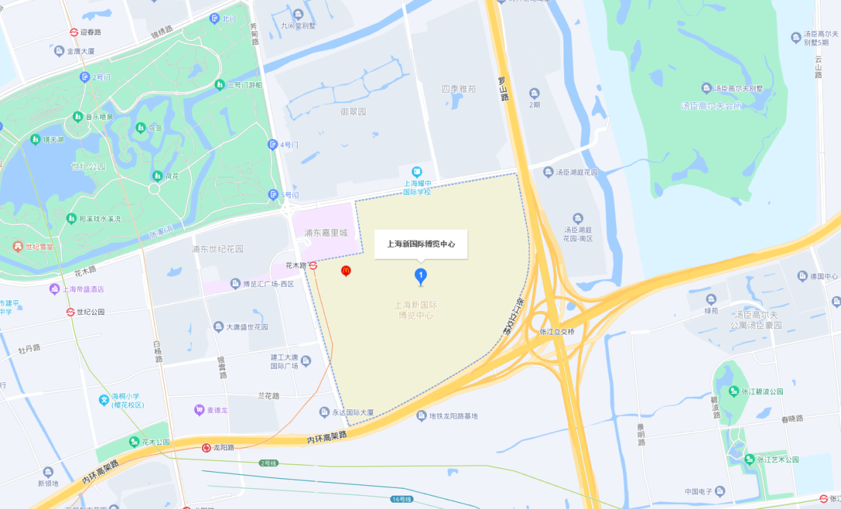 第十六届世界制药机械、包装设备与材料中国展位置